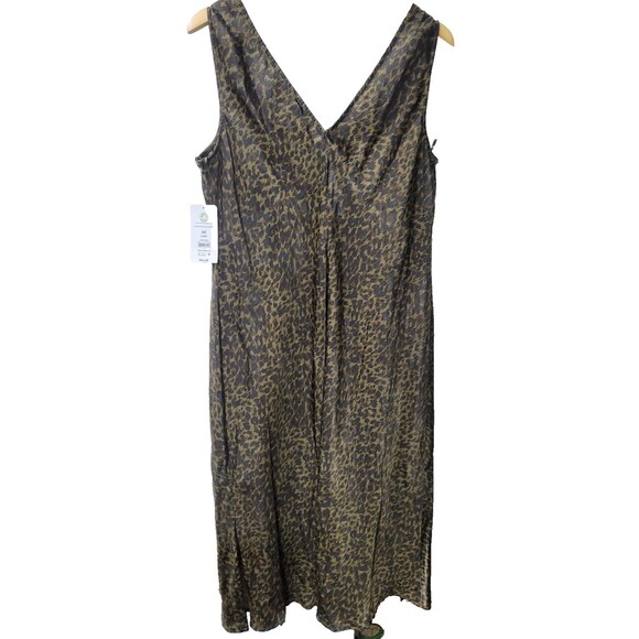 Terra & Sky Animal Print Midi Dress Size OX - Picture 2 of 5
